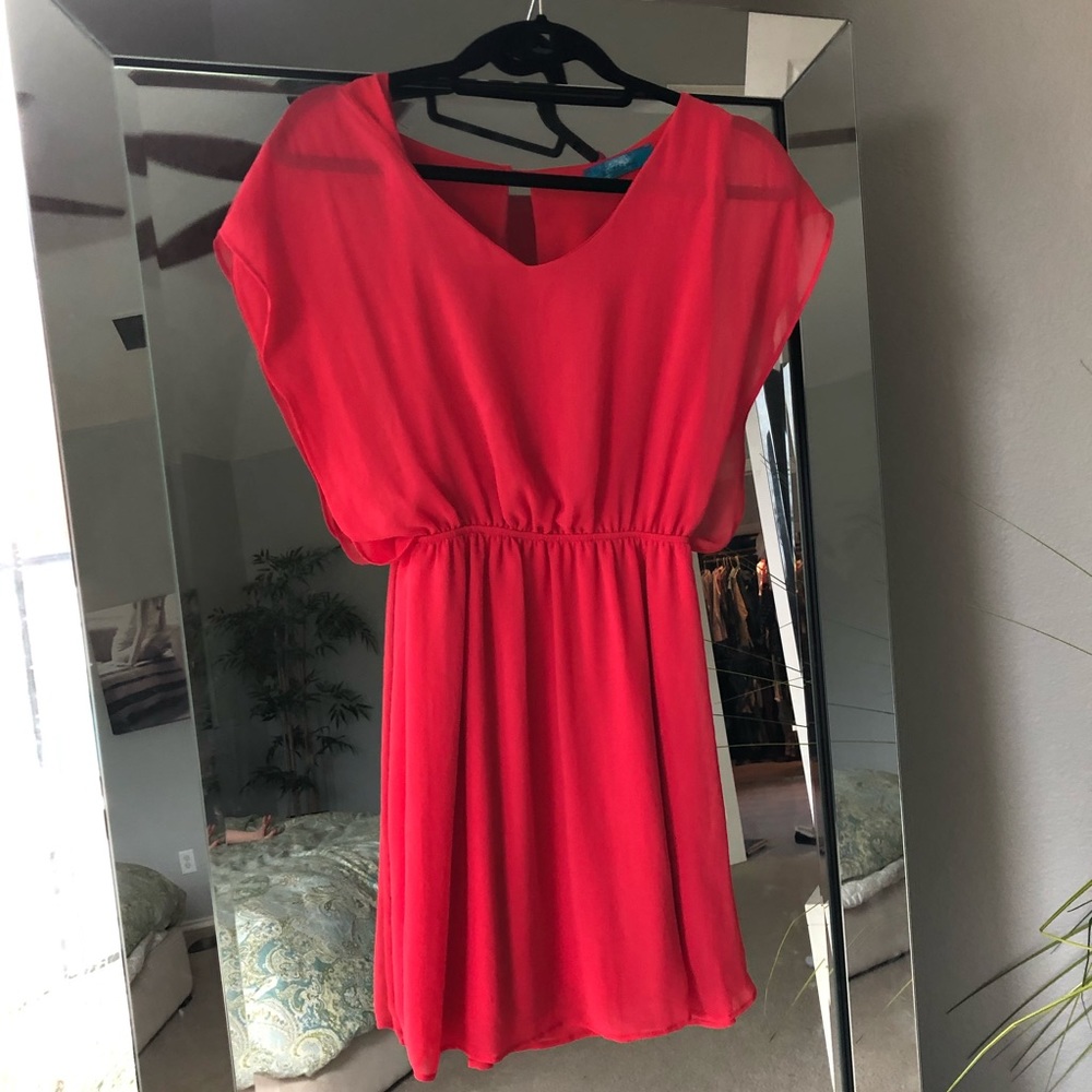 Coral women’s dress from Francesca’s size small